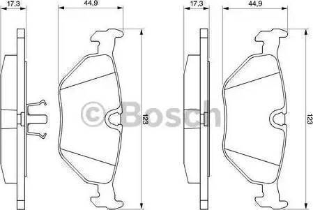 BOSCH 0 986 469 961 - Bremžu uzliku kompl., Disku bremzes autospares.lv