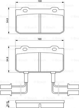 BOSCH 0 986 469 441 - Bremžu uzliku kompl., Disku bremzes autospares.lv