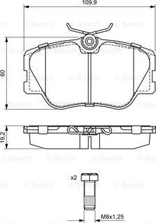 BOSCH 0 986 469 410 - Bremžu uzliku kompl., Disku bremzes www.autospares.lv