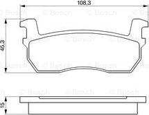 BOSCH 0 986 469 570 - Bremžu uzliku kompl., Disku bremzes www.autospares.lv