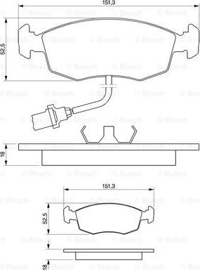 BOSCH 0 986 469 080 - Bremžu uzliku kompl., Disku bremzes www.autospares.lv