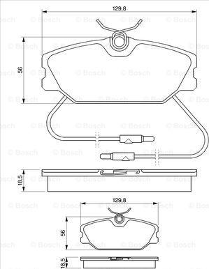 BOSCH 0 986 469 191 - Bremžu uzliku kompl., Disku bremzes autospares.lv