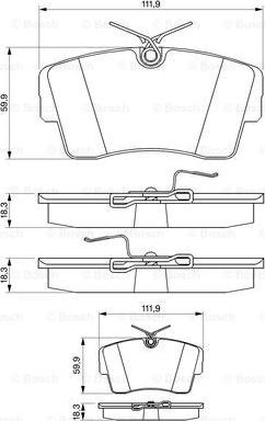 BOSCH 0 986 469 761 - Bremžu uzliku kompl., Disku bremzes www.autospares.lv