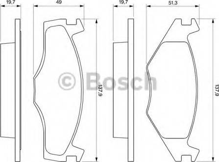 BOSCH 0 986 465 961 - Brake Pad Set, disc brake www.autospares.lv