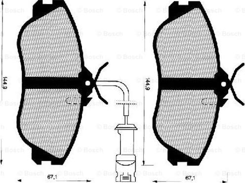 BOSCH 0 986 466 695 - Bremžu uzliku kompl., Disku bremzes autospares.lv