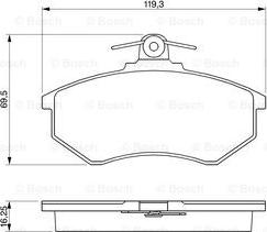 BOSCH 0 986 466 698 - Bremžu uzliku kompl., Disku bremzes www.autospares.lv