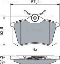 BOSCH 0 986 466 683 - Bremžu uzliku kompl., Disku bremzes www.autospares.lv