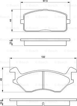 BOSCH 0 986 466 051 - Brake Pad Set, disc brake www.autospares.lv