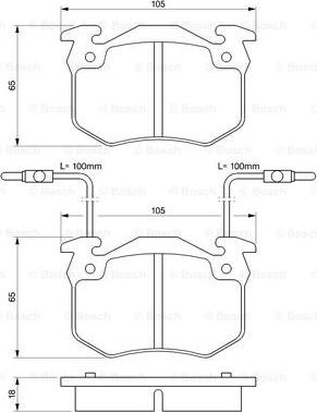 BOSCH 0 986 466 311 - Bremžu uzliku kompl., Disku bremzes autospares.lv