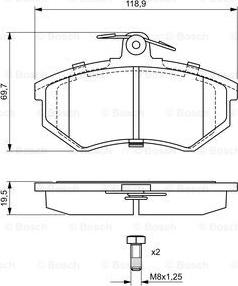 BOSCH 0 986 466 700 - Bremžu uzliku kompl., Disku bremzes www.autospares.lv