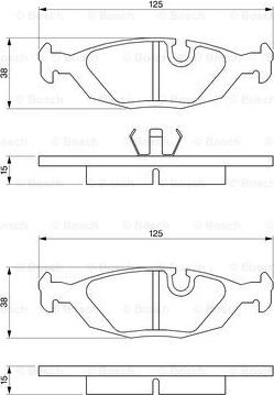 BOSCH 0 986 460 996 - Bremžu uzliku kompl., Disku bremzes www.autospares.lv