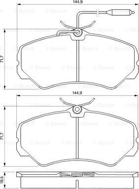 BOSCH 0 986 460 998 - Bremžu uzliku kompl., Disku bremzes www.autospares.lv