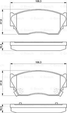 BOSCH 0 986 460 997 - Bremžu uzliku kompl., Disku bremzes autospares.lv