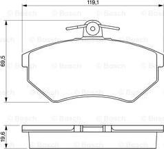 BOSCH 0 986 460 944 - Тормозные колодки, дисковые, комплект www.autospares.lv