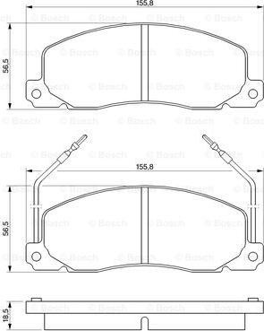 BOSCH 0 986 460 946 - Bremžu uzliku kompl., Disku bremzes www.autospares.lv