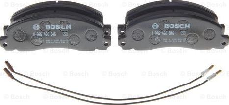 BOSCH 0 986 460 946 - Тормозные колодки, дисковые, комплект www.autospares.lv