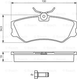 BOSCH 0 986 460 941 - Bremžu uzliku kompl., Disku bremzes www.autospares.lv