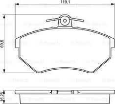 BOSCH 0 986 460 943 - Bremžu uzliku kompl., Disku bremzes www.autospares.lv