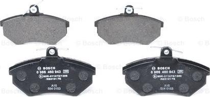 BOSCH 0 986 460 943 - Bremžu uzliku kompl., Disku bremzes www.autospares.lv