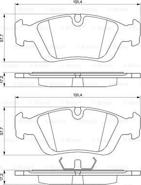 BOSCH 0 986 460 952 - Bremžu uzliku kompl., Disku bremzes www.autospares.lv