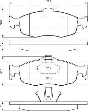 BOSCH 0 986 460 969 - Bremžu uzliku kompl., Disku bremzes www.autospares.lv