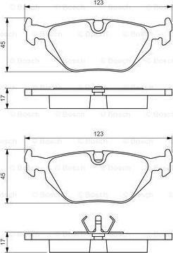 BOSCH 0 986 460 964 - Bremžu uzliku kompl., Disku bremzes www.autospares.lv