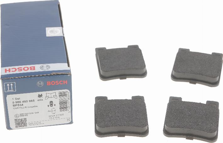 BOSCH 0 986 460 965 - Bremžu uzliku kompl., Disku bremzes www.autospares.lv