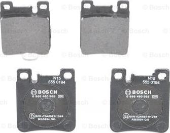 BOSCH 0 986 460 965 - Bremžu uzliku kompl., Disku bremzes www.autospares.lv