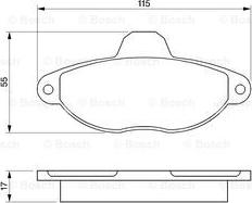 BOSCH 0 986 460 968 - Brake Pad Set, disc brake www.autospares.lv