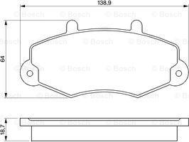 BOSCH 0 986 460 963 - Bremžu uzliku kompl., Disku bremzes www.autospares.lv