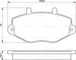 BOSCH 0 986 460 962 - Bremžu uzliku kompl., Disku bremzes autospares.lv