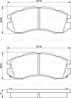 BOSCH 0 986 460 984 - Bremžu uzliku kompl., Disku bremzes www.autospares.lv