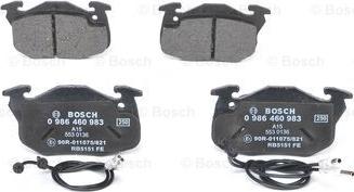 BOSCH 0 986 460 983 - Тормозные колодки, дисковые, комплект www.autospares.lv