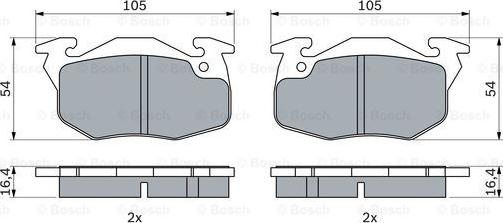 BOSCH 0 986 460 983 - Тормозные колодки, дисковые, комплект www.autospares.lv