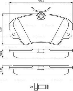 BOSCH 0 986 460 939 - Brake Pad Set, disc brake www.autospares.lv