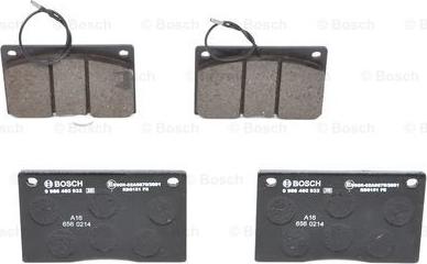 BOSCH 0 986 460 932 - Bremžu uzliku kompl., Disku bremzes autospares.lv