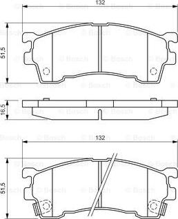 BOSCH 0 986 460 975 - Bremžu uzliku kompl., Disku bremzes autospares.lv