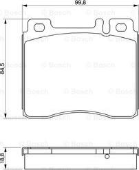 BOSCH 0 986 460 976 - Bremžu uzliku kompl., Disku bremzes www.autospares.lv