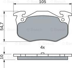 BOSCH 0 986 460 970 - Тормозные колодки, дисковые, комплект www.autospares.lv