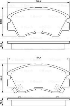 BOSCH 0 986 460 978 - Brake Pad Set, disc brake www.autospares.lv