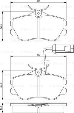 BOSCH 0 986 460 973 - Bremžu uzliku kompl., Disku bremzes autospares.lv