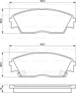 BOSCH 0 986 460 972 - Тормозные колодки, дисковые, комплект www.autospares.lv