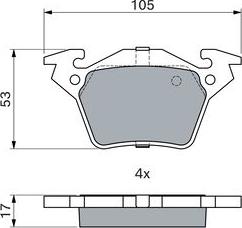 BOSCH 0 986 460 002 - Bremžu uzliku kompl., Disku bremzes www.autospares.lv