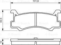 BOSCH 0 986 460 080 - Bremžu uzliku kompl., Disku bremzes www.autospares.lv