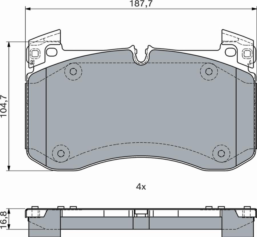 BOSCH 0 986 460 037 - Bremžu uzliku kompl., Disku bremzes www.autospares.lv