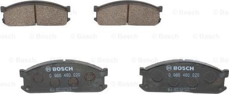 BOSCH 0 986 460 020 - Bremžu uzliku kompl., Disku bremzes www.autospares.lv