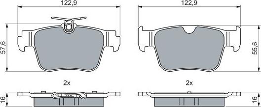 BOSCH 0 986 460 074 - Bremžu uzliku kompl., Disku bremzes www.autospares.lv