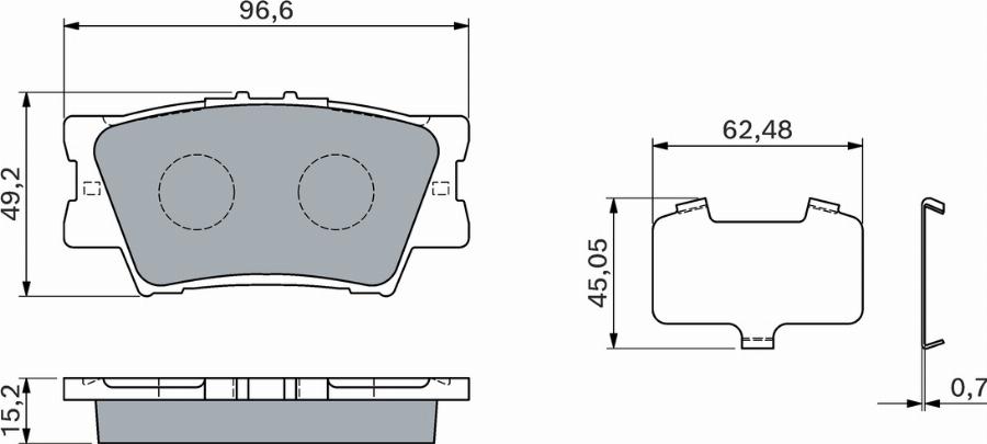 BOSCH 0 986 460 119 - Bremžu uzliku kompl., Disku bremzes www.autospares.lv