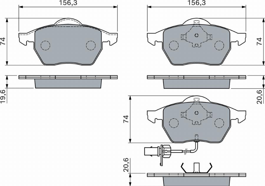 BOSCH 0 986 460 118 - Bremžu uzliku kompl., Disku bremzes www.autospares.lv