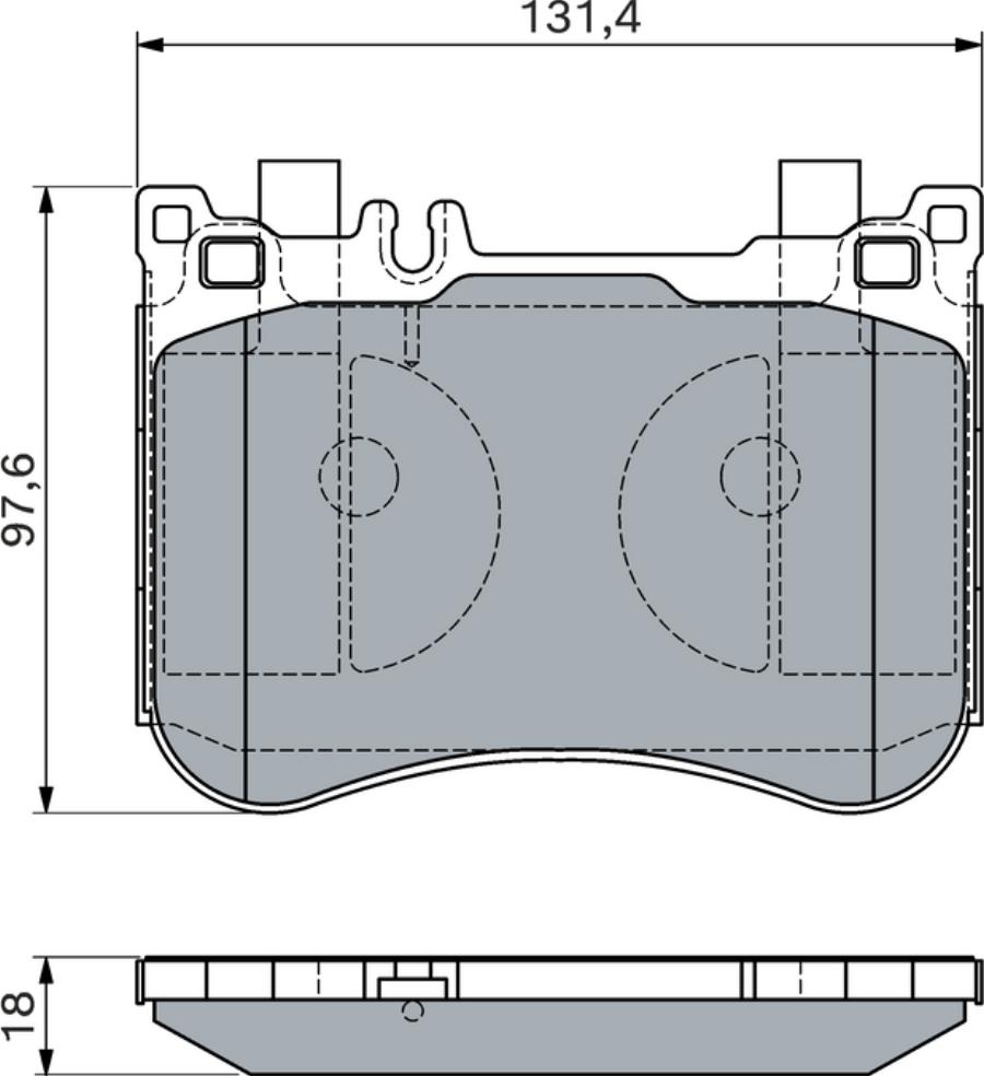 BOSCH 0 986 460 124 - Bremžu uzliku kompl., Disku bremzes www.autospares.lv